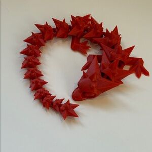 Red Spiked Dragon Figurine